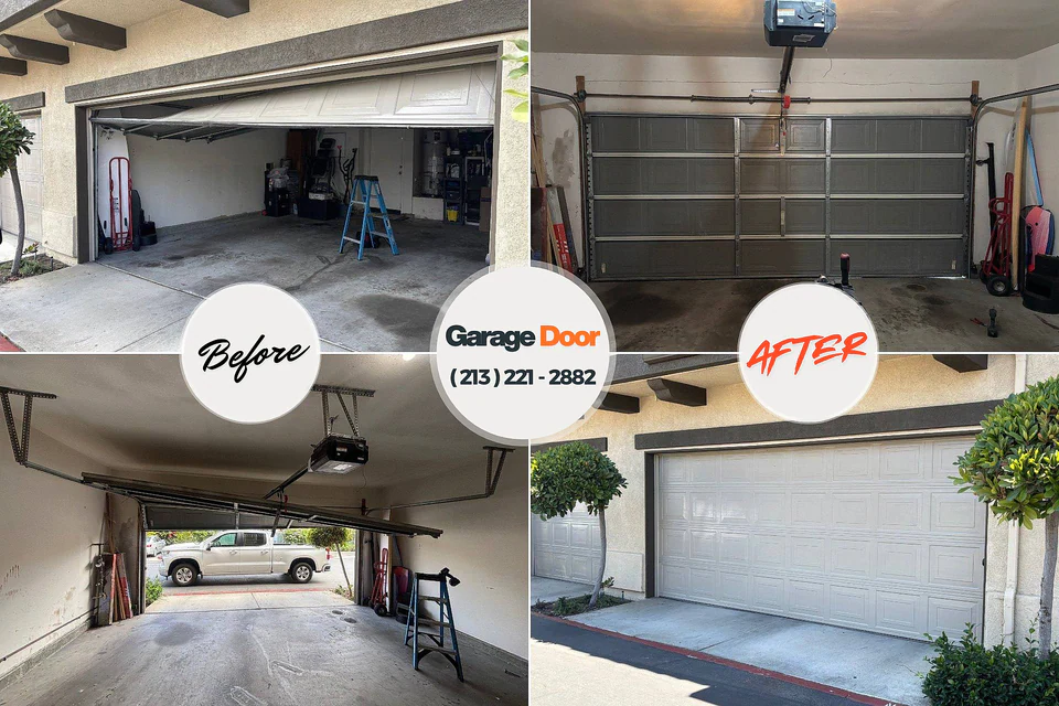 Before and after: garage door repair 33905